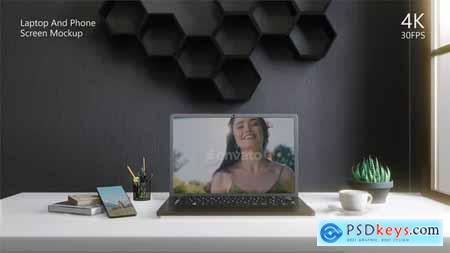 Laptop And Phone Screen Mockup 59017103