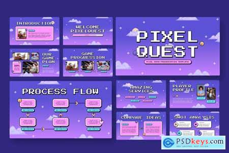 Pixel Quest Game PowerPoint