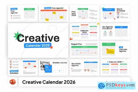 Creative Calendar 2026 PowerPoint