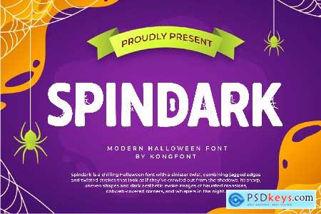 Spindark  Modern Halloween Font