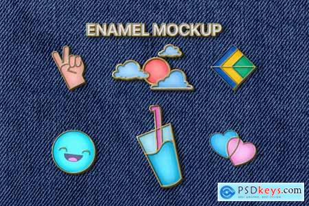 Metallic Enamel Pin Mockup Metallic Enamel Pin Mockup