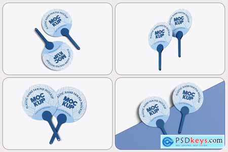 Plastic Hand Fan Mockup