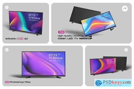 LED TV Mockup with Clean Background LED TV Mockup with Clean Background