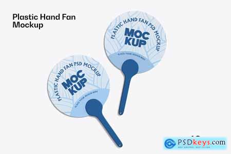 Plastic Hand Fan Mockup