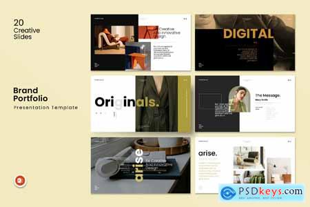 Brand Portfolio PowerPoint Template QKFPKJM