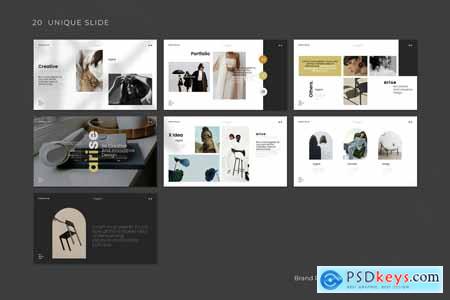 Brand Portfolio PowerPoint Template QKFPKJM