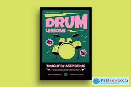 Drum Lessons Flyer Template