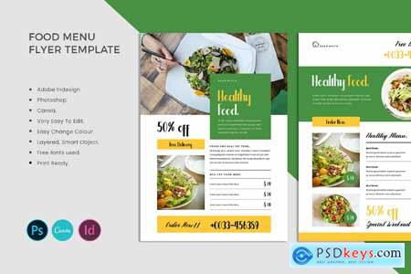 Healthy Food Menu Flyer