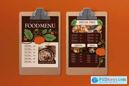 Autumn Food Menu