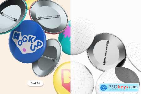 Pin Badge Mockup