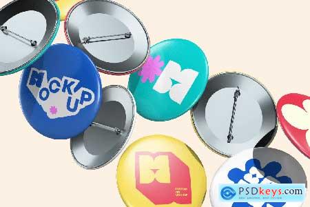 Pin Badge Mockup