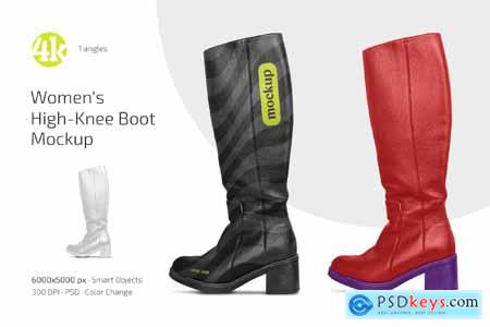 Women’s High-Knee Boot Mockup Women’s High-Knee Boot Mockup