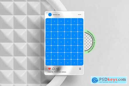 Frosted Glass Instagram Post Showcase Mockup Set