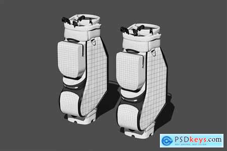 Professional Golf Cart Bag Mockup 004