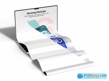 Long Scroll Extended Laptop Screen Mockup Set 4BPF8D6