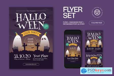 Halloween Club Party Flyer S96XWVQ