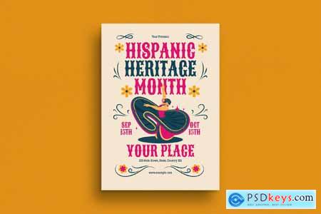 Pink Beige Modern Hispanic Heritage Month Flyer