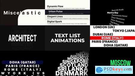 Looping Text List Animation Pack 59619277