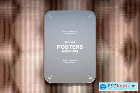 Office Interior Posters Mockups