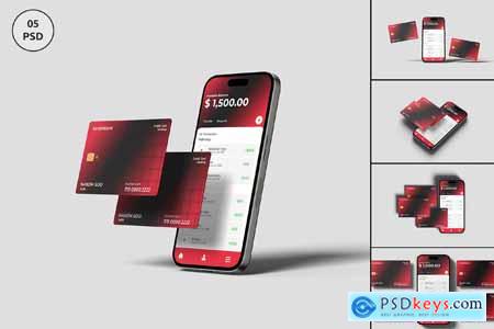 Iphone And Credit Cards Mockups