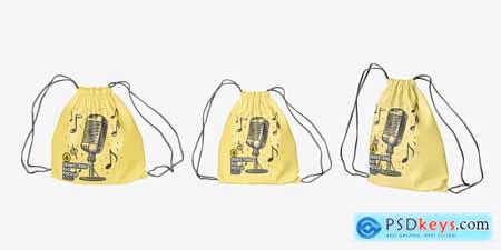 Gym Drawstring Bag Mockup