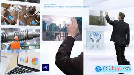 Businessman Presenting Corporate Screens 59632788
