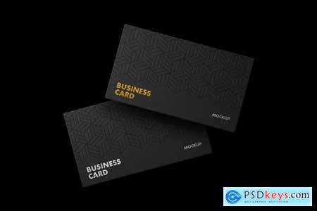 Black Foiled Business Card Mockup