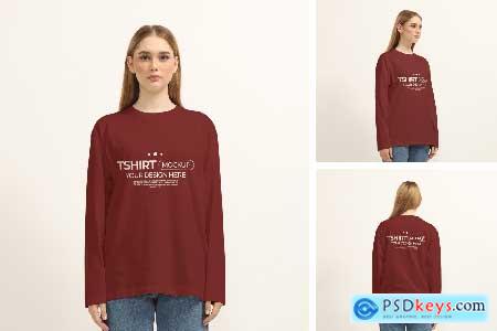 Long Sleeve T-shirt Mockup