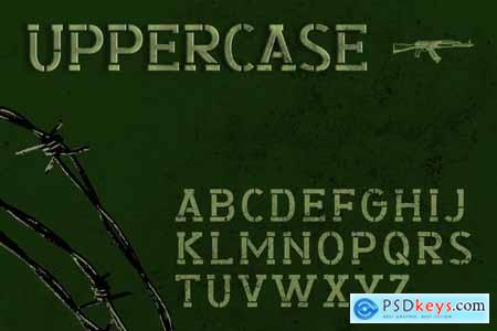 Lemaba - Stencil Military Decorative Font