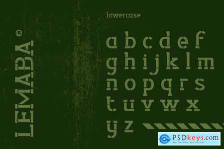 Lemaba - Stencil Military Decorative Font