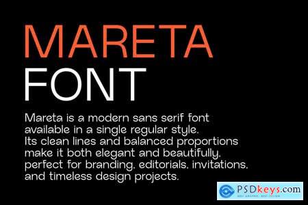 Mareta - Modern Sans Serif Logo Font