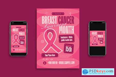 Breast Cancer Awareness Flyer Set