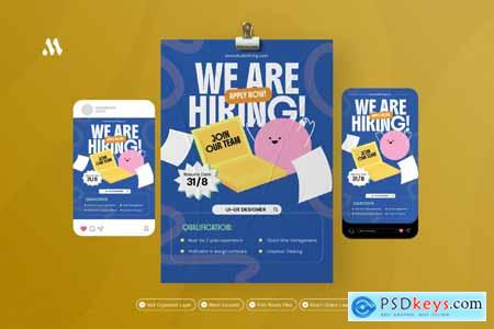 UI Designer Hiring - Flyer Set