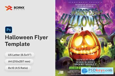 Halloween Flyer Template PSD  Spooky Pumpkin