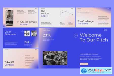 Clean Minimalist Pitch Deck