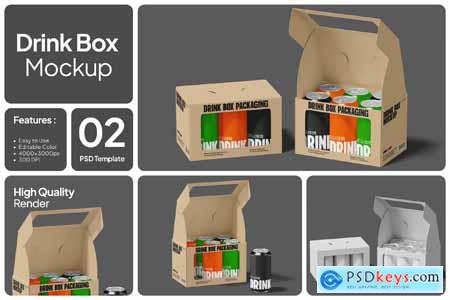 Drink Box Mockup