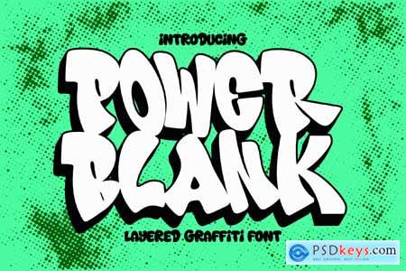 Power Blank - Layered Graffiti Font