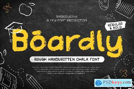 Boardly - Rough Handwritten Chalk Font