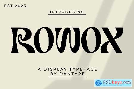 Rowox  Experimental Display Font