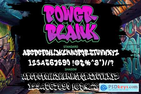 Power Blank - Layered Graffiti Font