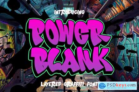 Power Blank - Layered Graffiti Font