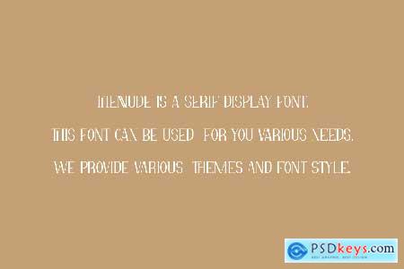 Thennude - Minimal Serif Font