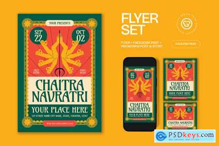 Chaitra Navratri Flyer U6XY3QK