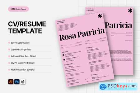 Cv Resume Template MG83C9J