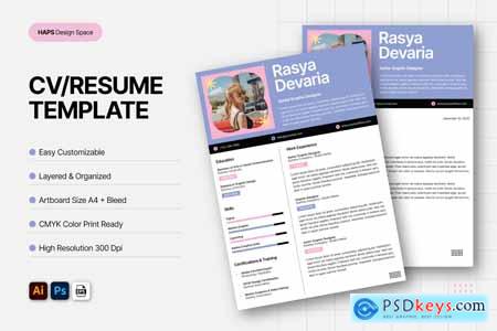Cv Resume Template 7ZEZP9F