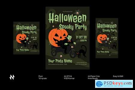 Halloween Spooky Party Flyer