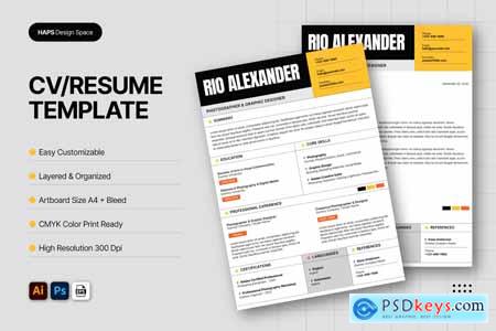 Cv Resume Template DSU8QQN