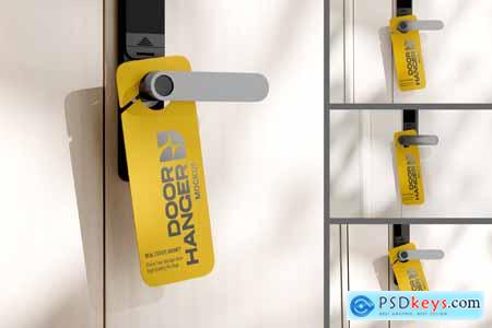 Realistic Door Hanger Mockup