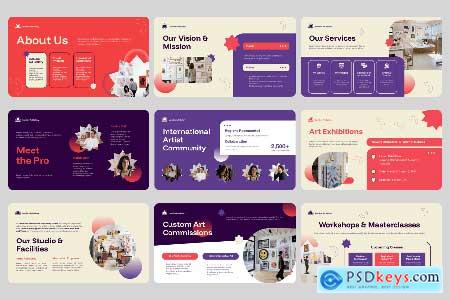 Art Gallery Pitch Deck Powerpoint