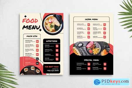Retro Food Menu VSFHMTU